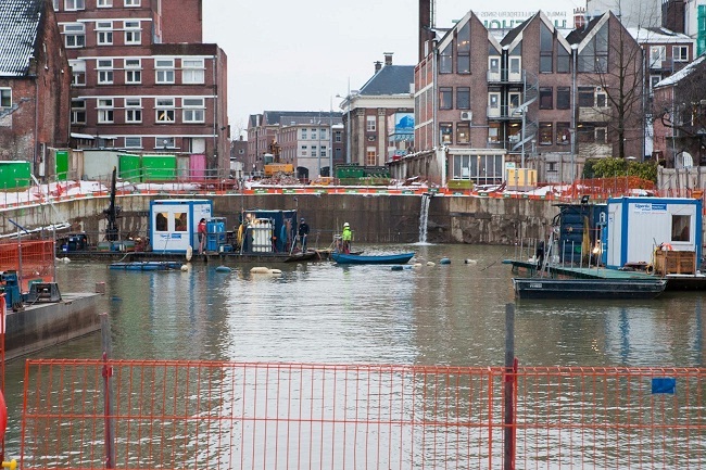 Parkeergarage Groninger Forum : beton storten begint iets later