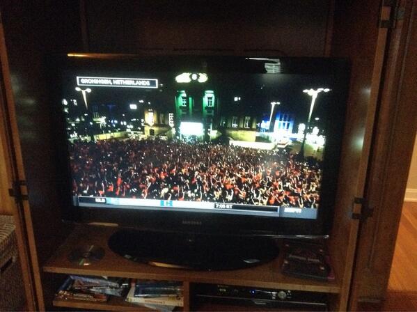 Groningen on the world stage, live on ESPN! So fun to see all the Orange fans go crazy ;-) #NEDCRC 