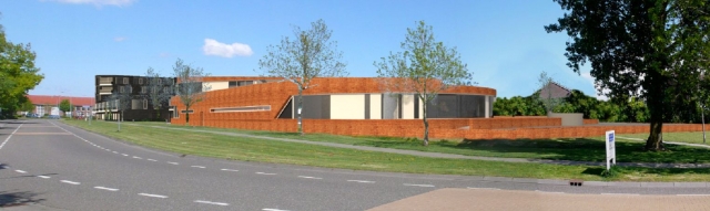 De nieuwe brede school in Opwierde van de bekende Nederlandse architect Herman Hertzberger.