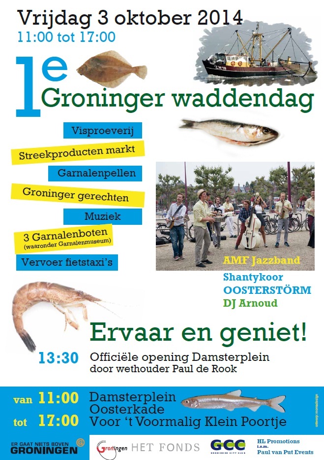 Eerste editie Groninger Waddendag op 3 oktober a.s.; Nieuw evenement op Damsterplein en in Oosterhaven