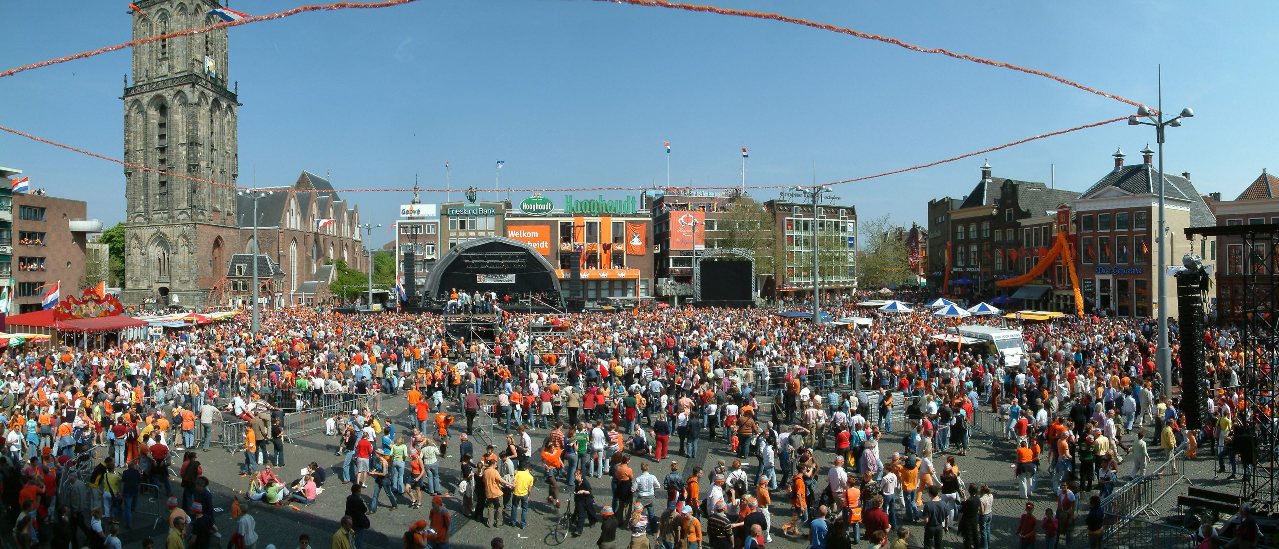 Betaald plassen tijdens Koningsdag in Groningen