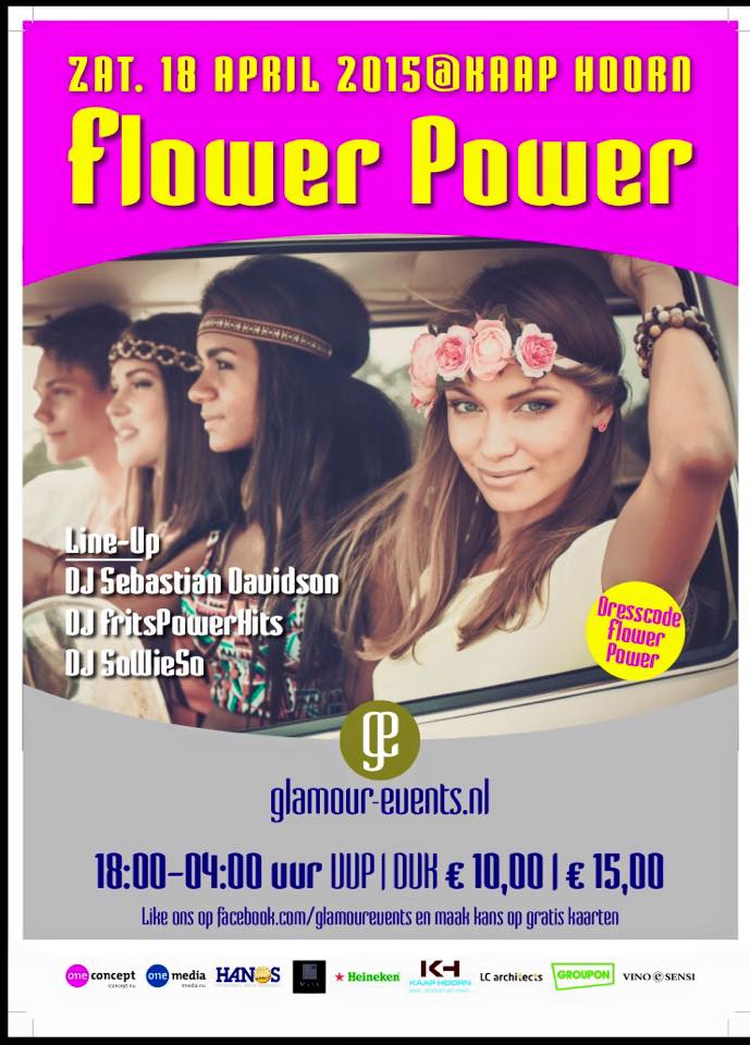 Aankomende zaterdag: Flower Power-feest in Kaap Hoorn