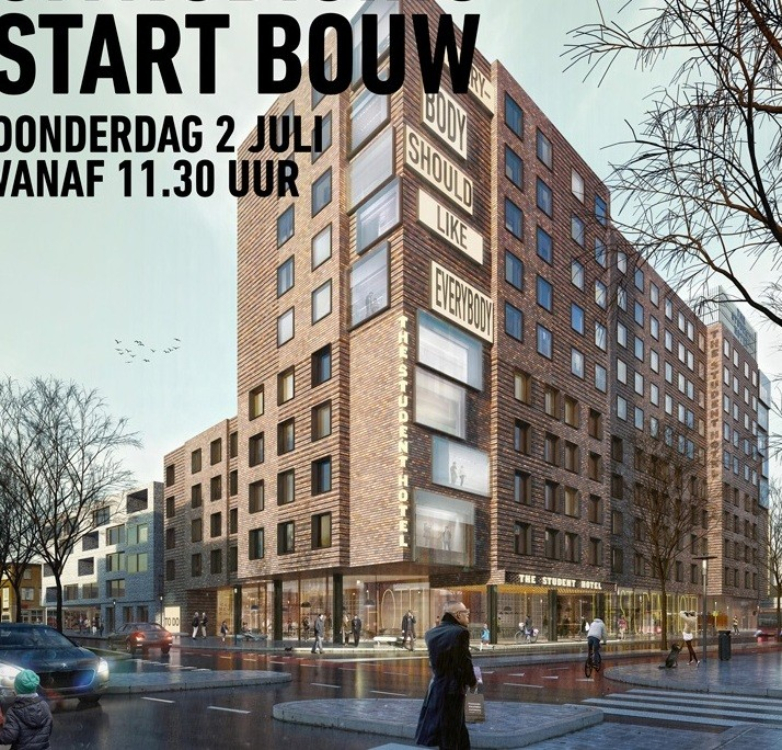 ‘Student Hotel’ in Groningen nieuwe blikvanger aan Boterdiep