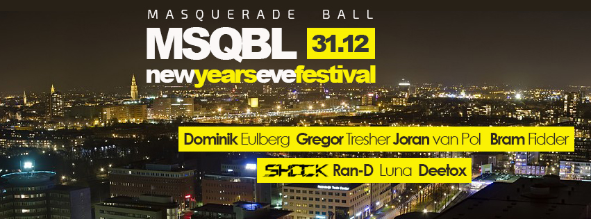 MSQBL [Masquerade Ball] New Years op Eve festival in Martiniplaza; 100 kaarten met korting via GIC (!)