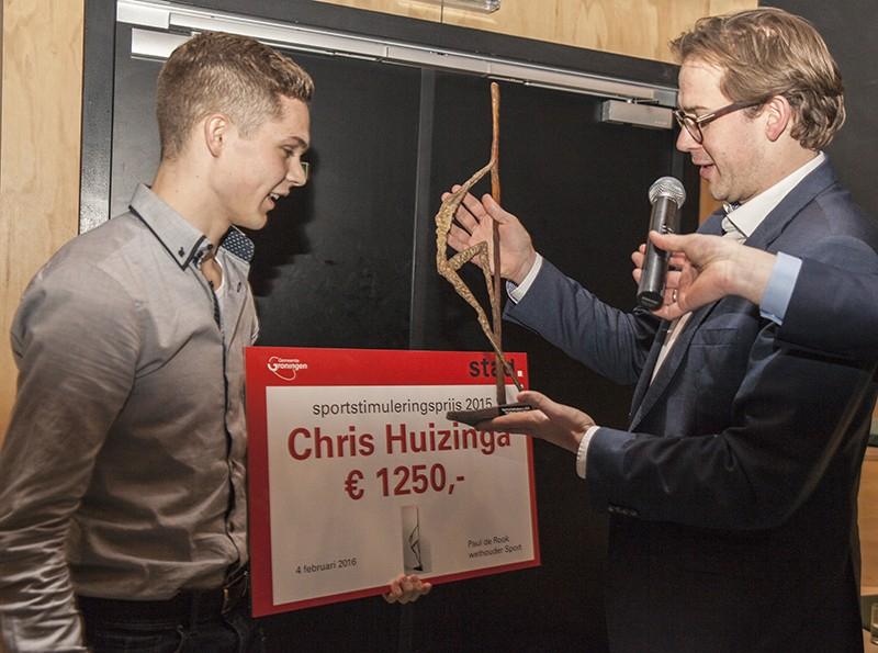 Chris Huizinga wint sportstimuleringsprijs