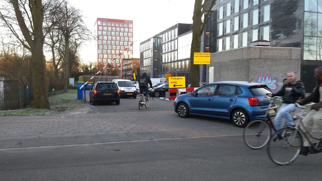 Tijdelijke fietsroute moet einde maken aan gevaarlijke situaties bij terrein pensioenbeheerder TKP