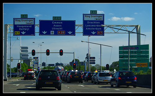 Groningen tweede in lijst van steden met meeste filevertraging