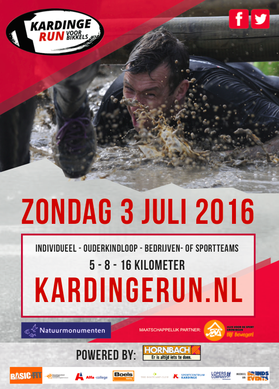 De KardingeRun voor Bikkels 2016; een ander parcours met meer modder