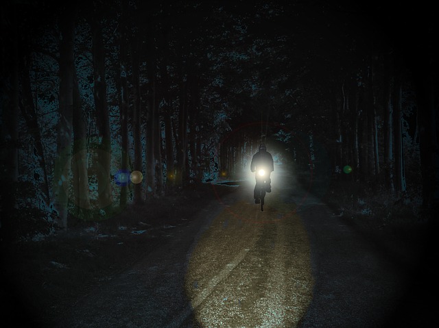 Mobiele fietsenmaker repareert fietsverlichting op route Groningen-Hoogezand