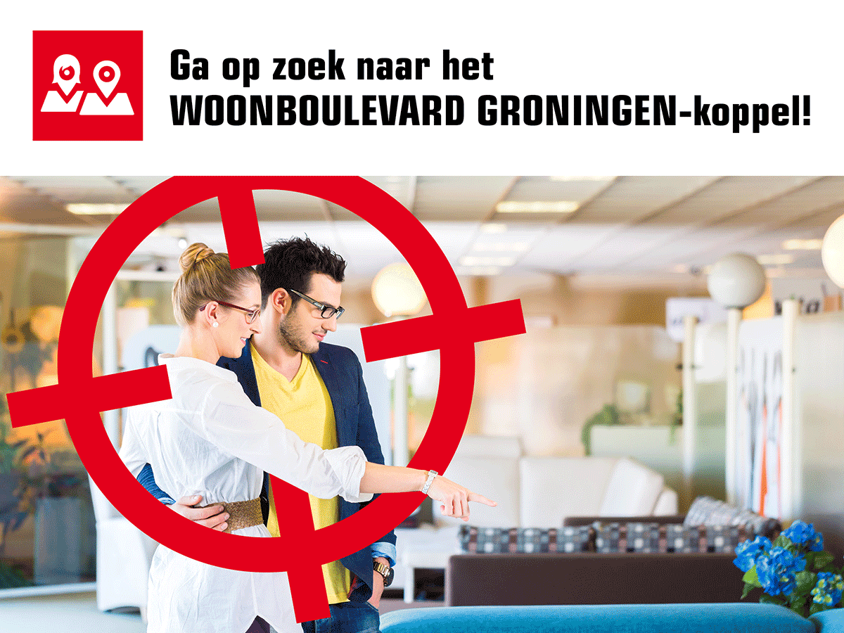 Facebook-actie: ga op zoek naar het Woonboulevard Groningen-koppel!