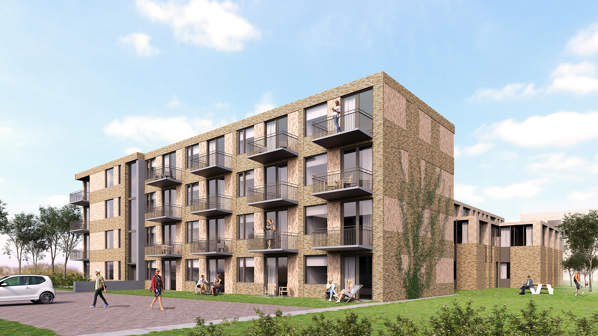 Ruim 50 nieuwe appartementen aan Koeriersterweg