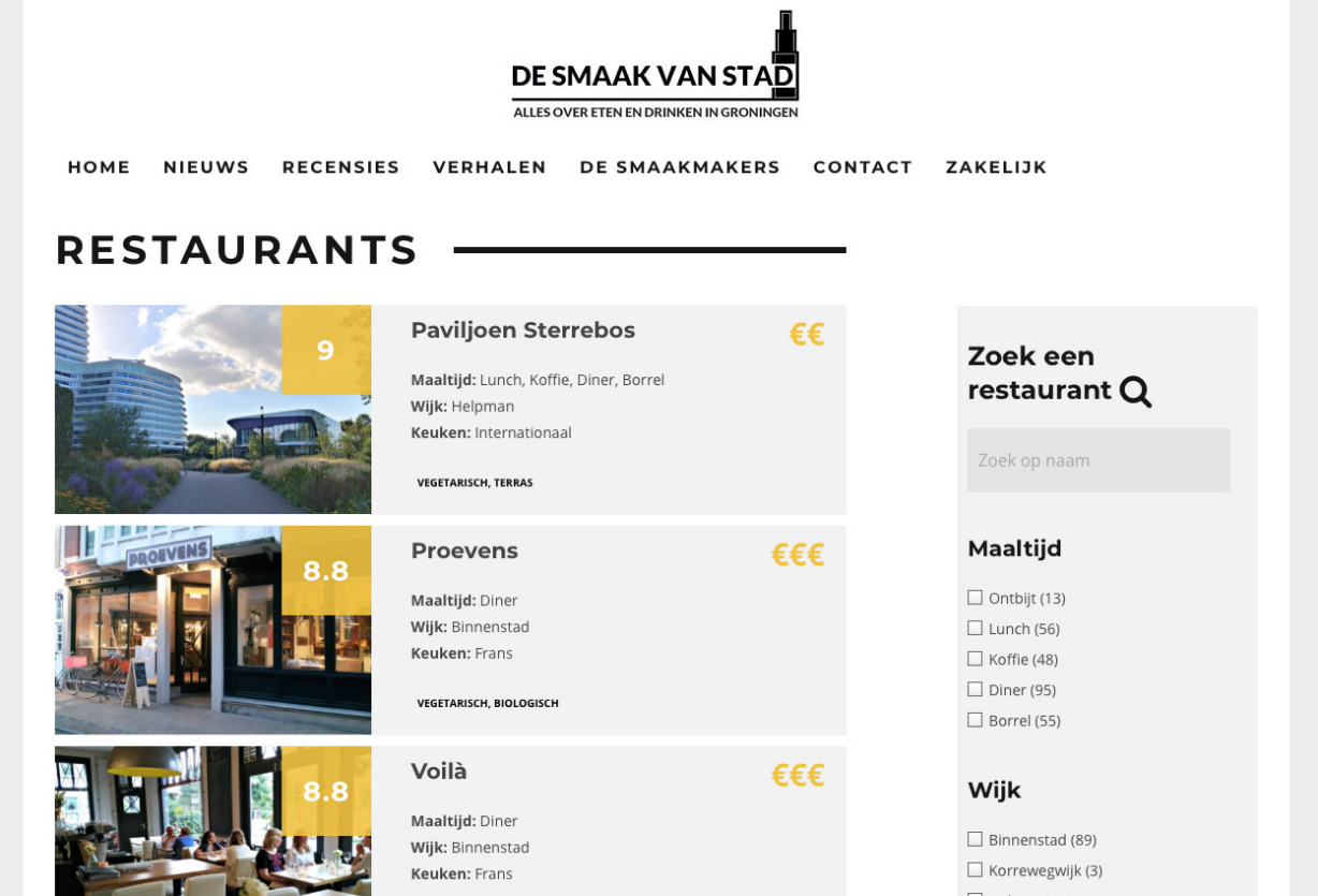 Groningen heeft nu eigen digitale restaurantgids