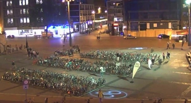 Grote Markt in het weekend weer één grote fietsenstalling