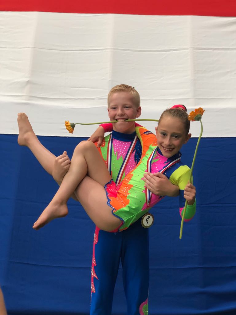 Rebecca Groote uit Groningen is Nederlands Kampioene Acrogym