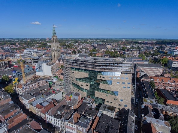 Bouwplaats Grote Markt oostzijde en Groninger Forum 