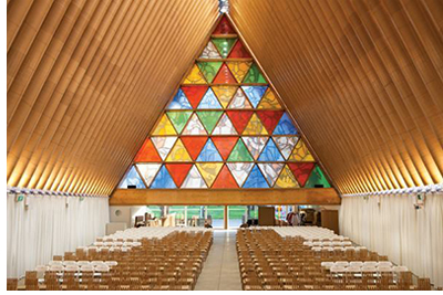 Een kathedraal van karton in Nieuw Zeeland