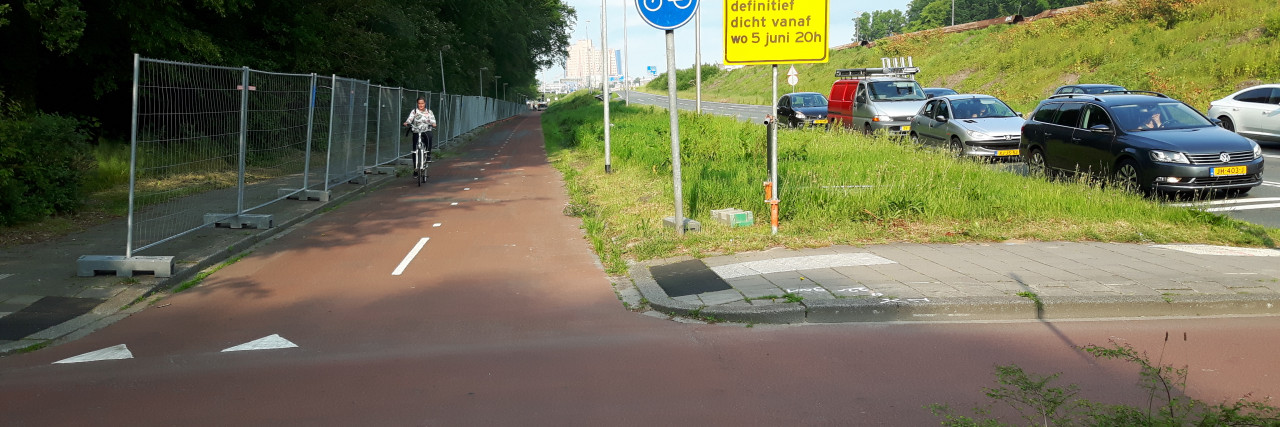 Fietspad naast Papiermolen gaat definitief dicht