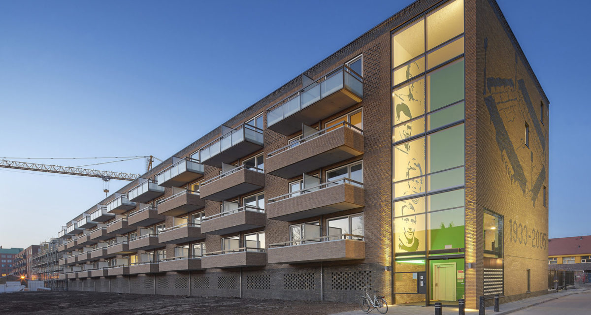 Aardbevingsbestendige appartementen in de Oosterparkwijk, een wijk met veel nieuwbouw. (Foto: KAW Architecten).