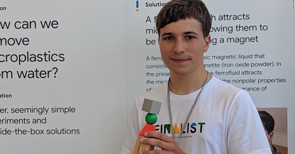 CNN: Ierse teenager kiest Groningen om idee uit te werken om microplastic uit oceanen te halen