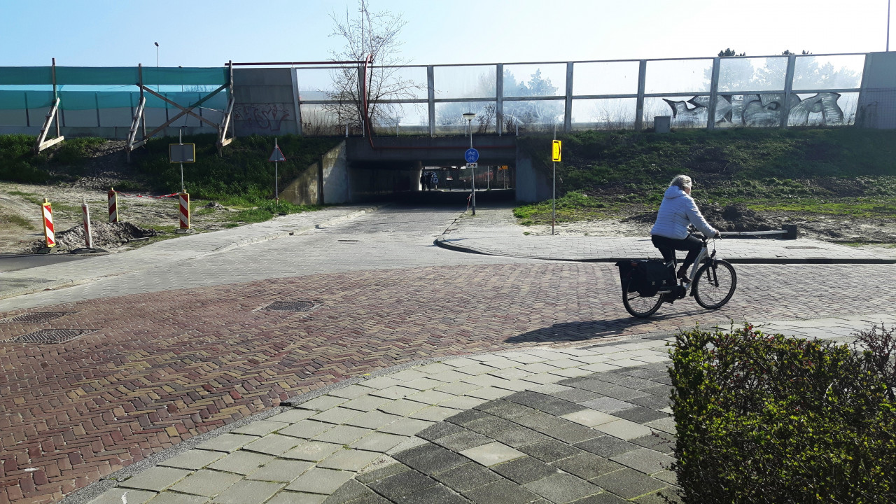 Nieuwe fietstunnel bij Papiermolen: langer dan de huidige