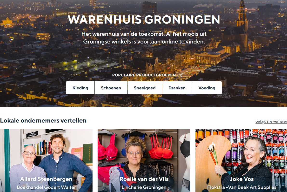 Winkeliers kunnen zich gratis aansluiten bij snel groeiend online Warenhuis Groningen