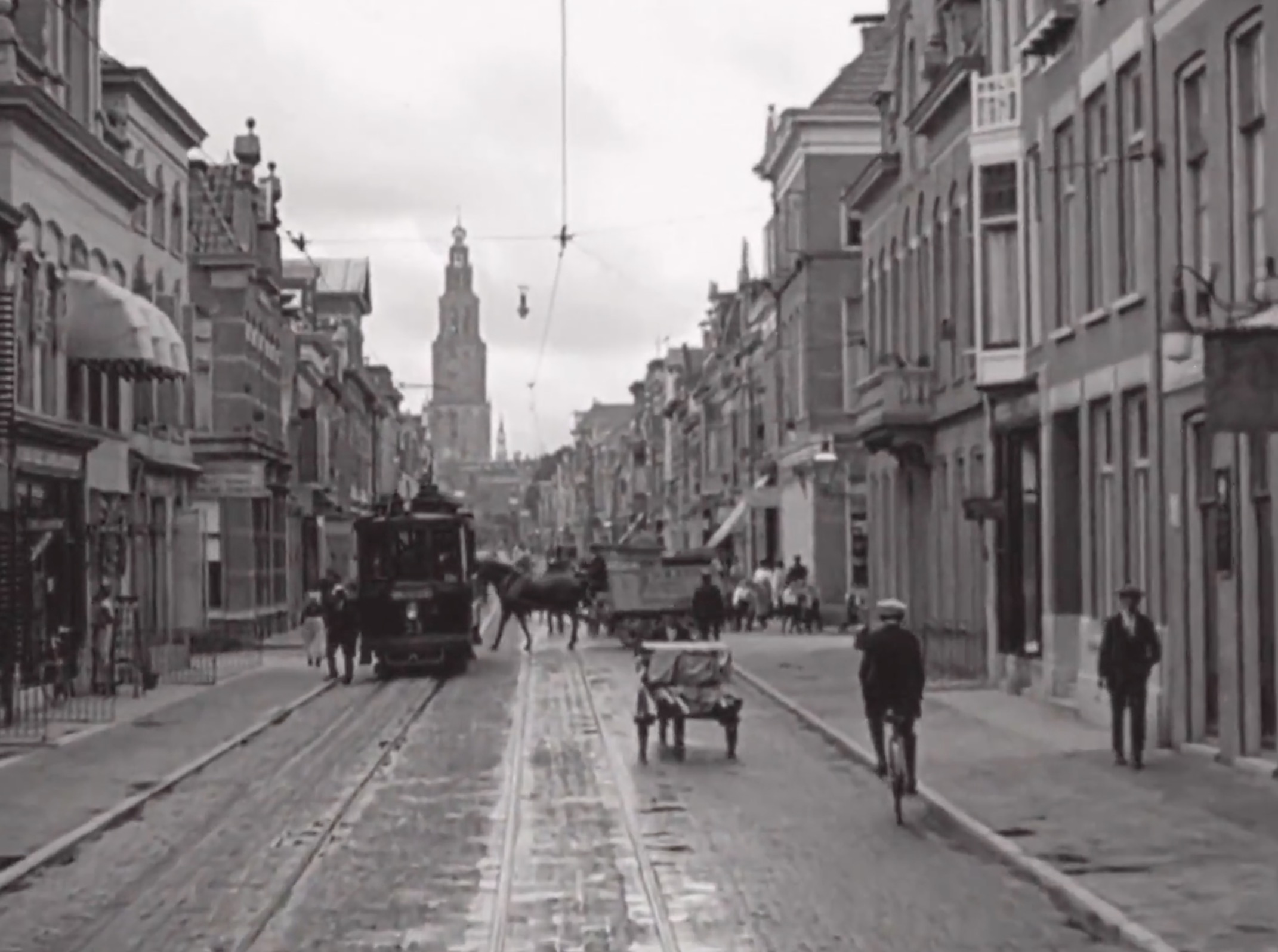 Unieke stadsgezichten van Groningen in 1915 nu in HD te zien (VIDEO)