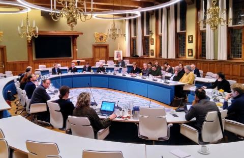 Groningse raadsleden tijdens een recente vergadering in het provinciehuis ( foto: gemeente Groningen).