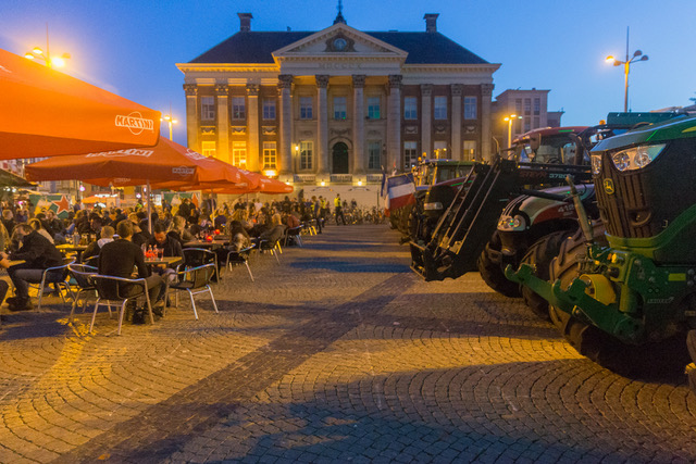 Boeren voeren actie op Grote Markt