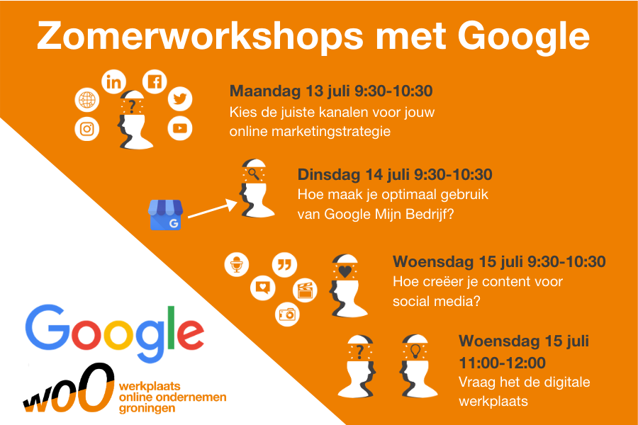 Groningse ondernemers: gratis zomerworkshops Online Ondernemen met Google