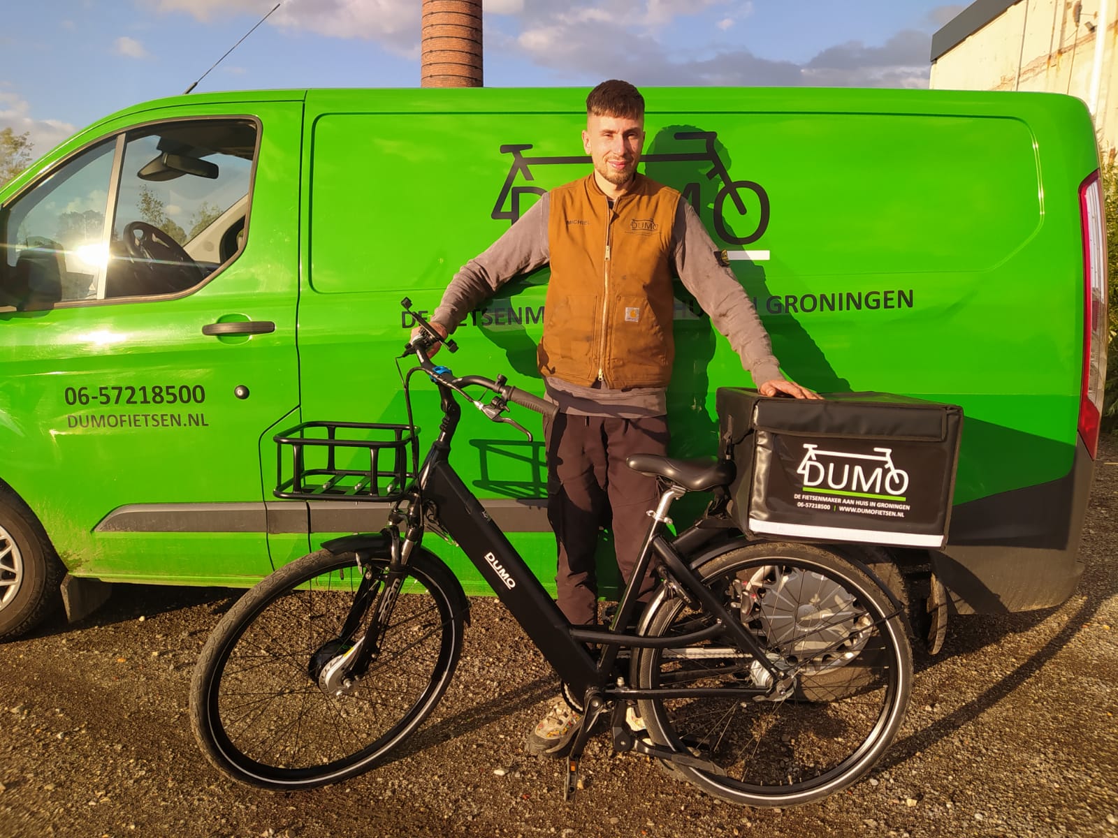 Michiel Gerritsma succesvol met door hemzelf ontwikkelde bezorgfiets: DUMO