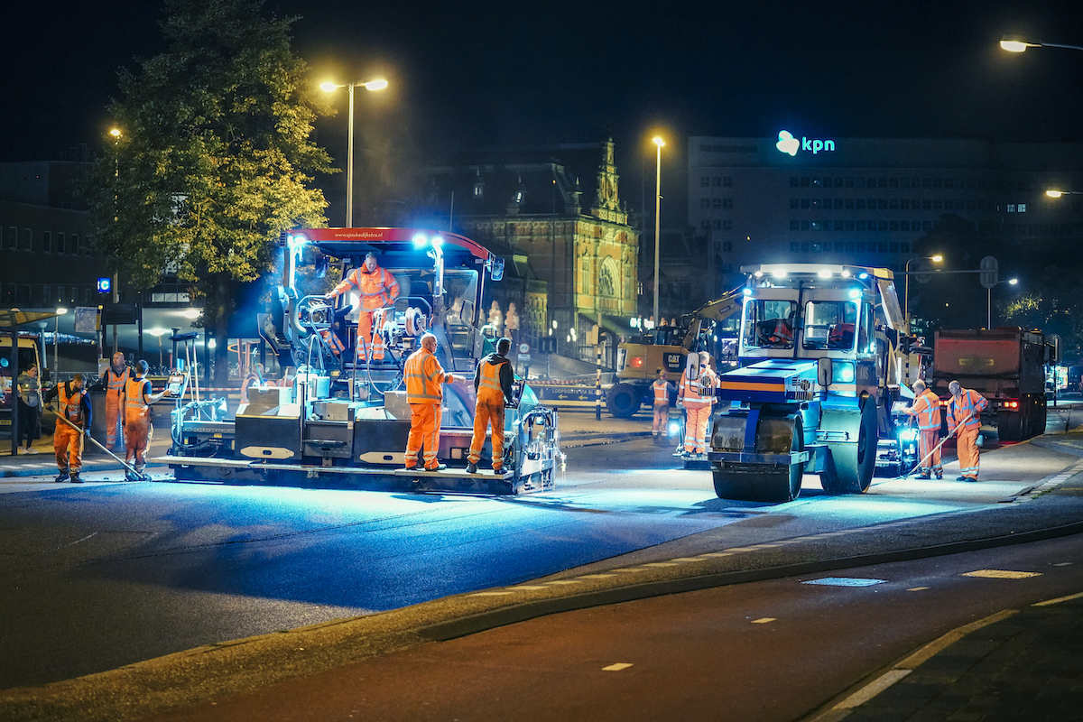 In beeld: Werkzaamheden aan Stationsweg in Groningen (inmiddels afgerond)