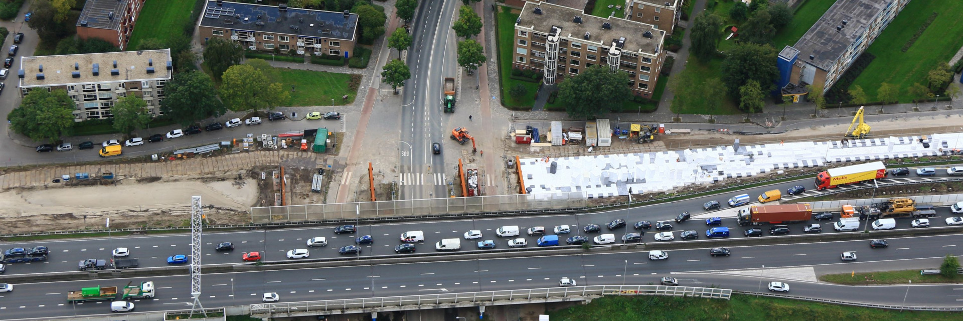 Woensdagnacht wordt tijdelijk viaduct over Paterswoldseweg geplaatst