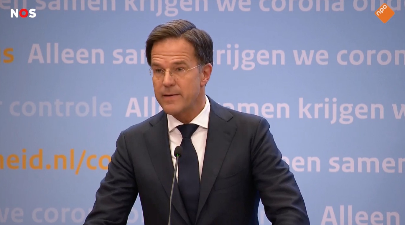 Premier Rutte houdt maandagavond (19.00 uur) toespraak over nieuwe coronamaatregelen