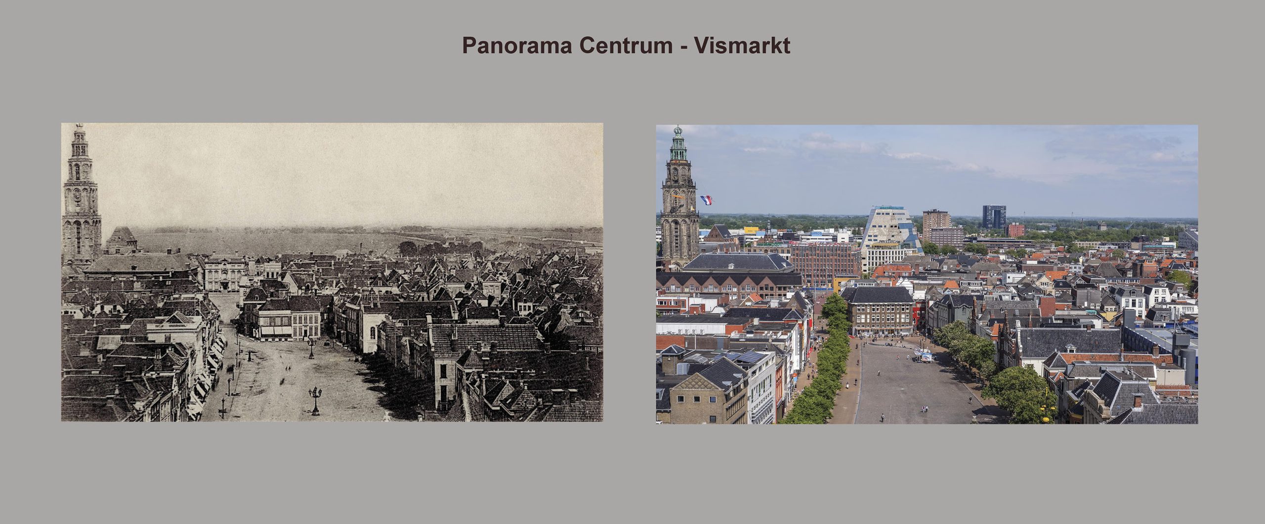 Toen en nu: Vismarkt in Groningen 1919 - 2019