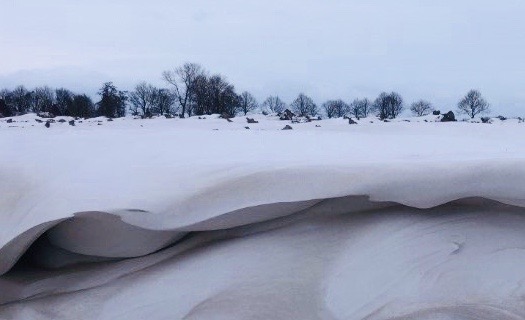 Sneeuwduinen in het Groninger land. Het begint er nu op te lijken...