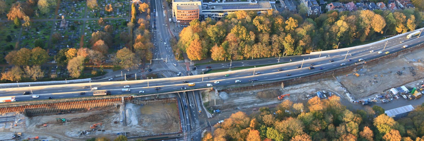 De plaats voor het Geheugenbalkon bij het toekomstige Zuiderpark. (Foto: aanpak ring zuid.).