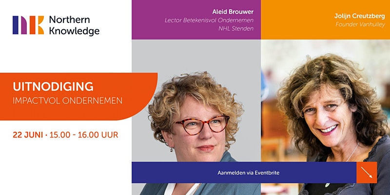 Webinar Northern Knowledge over “impactvol ondernemen” met Jolijn Creutzberg