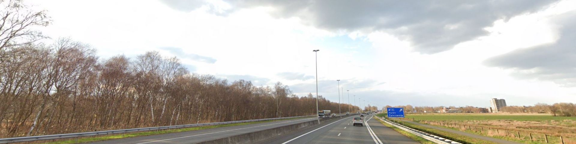 Hinder bij A28 ter hoogte van Haren