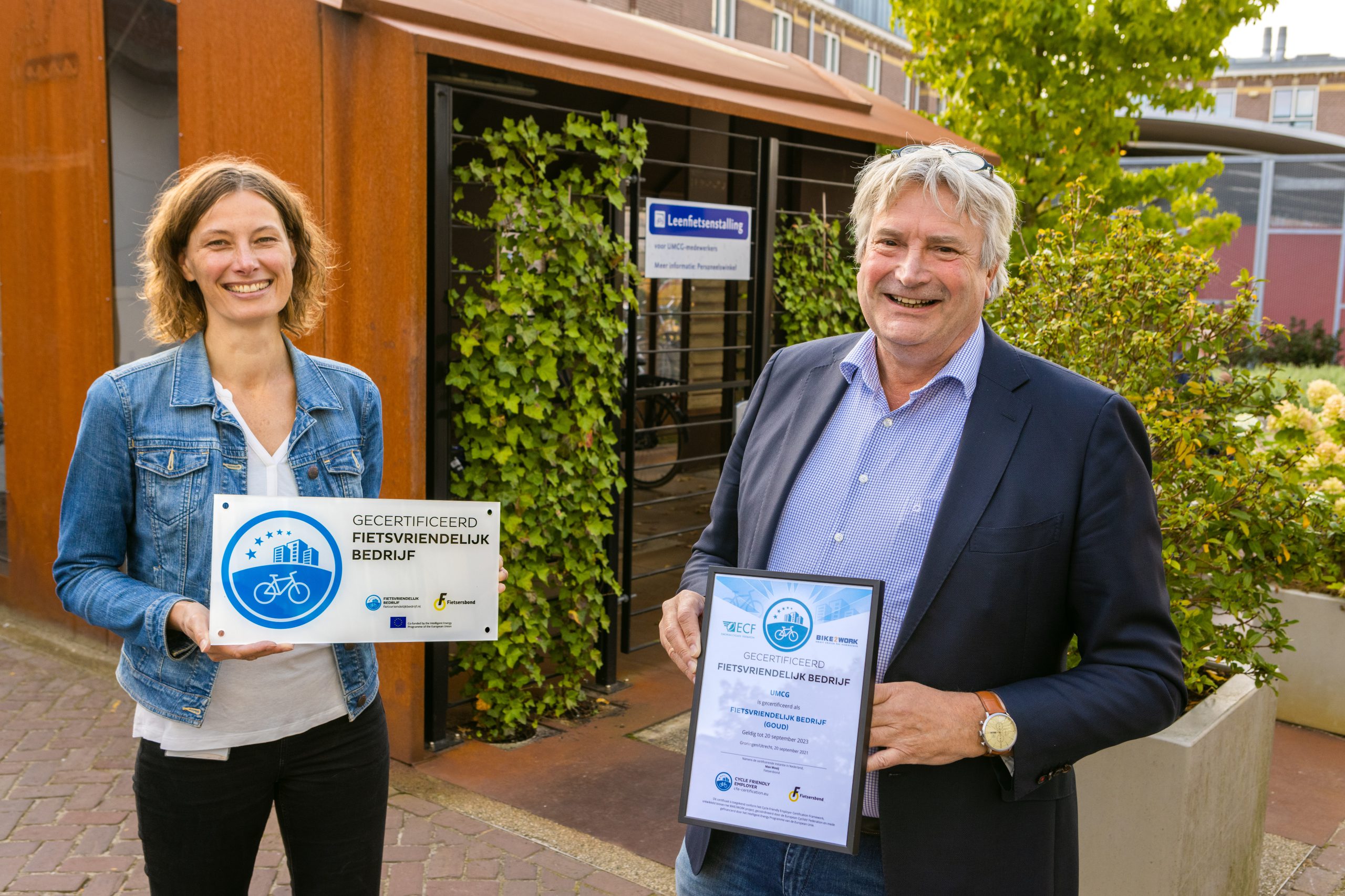 Eerste elf werkgevers van Groningen ontvangen certificaat “Fietsvriendelijk Bedrijf”