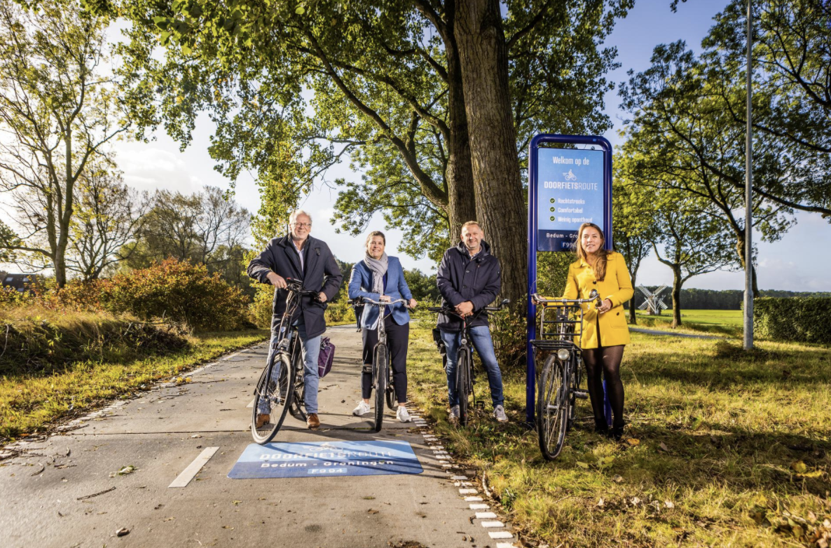 Doorfietsroutes Groningen en Drenthe beter herkenbaar