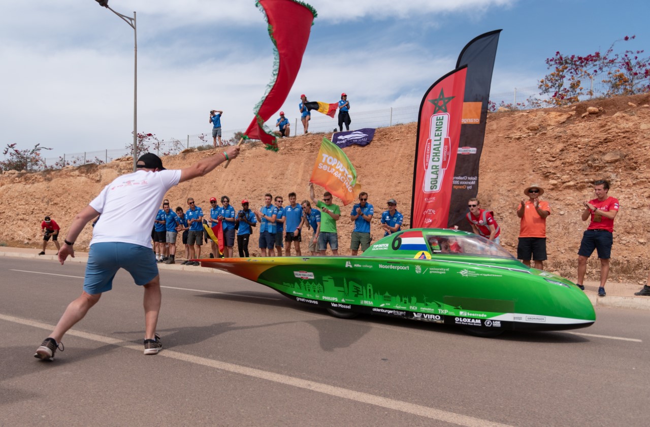 Top Dutch Solar Racing naar pole position tijdens de Solar Challenge Morocco