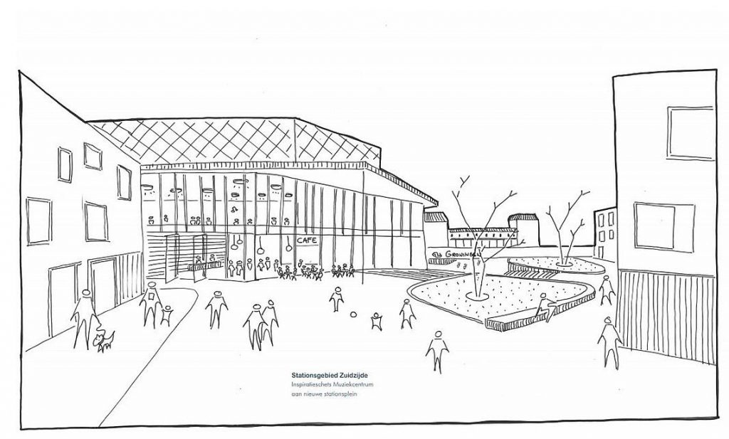 Eerste prille schets van het nieuwe muziekcentrum