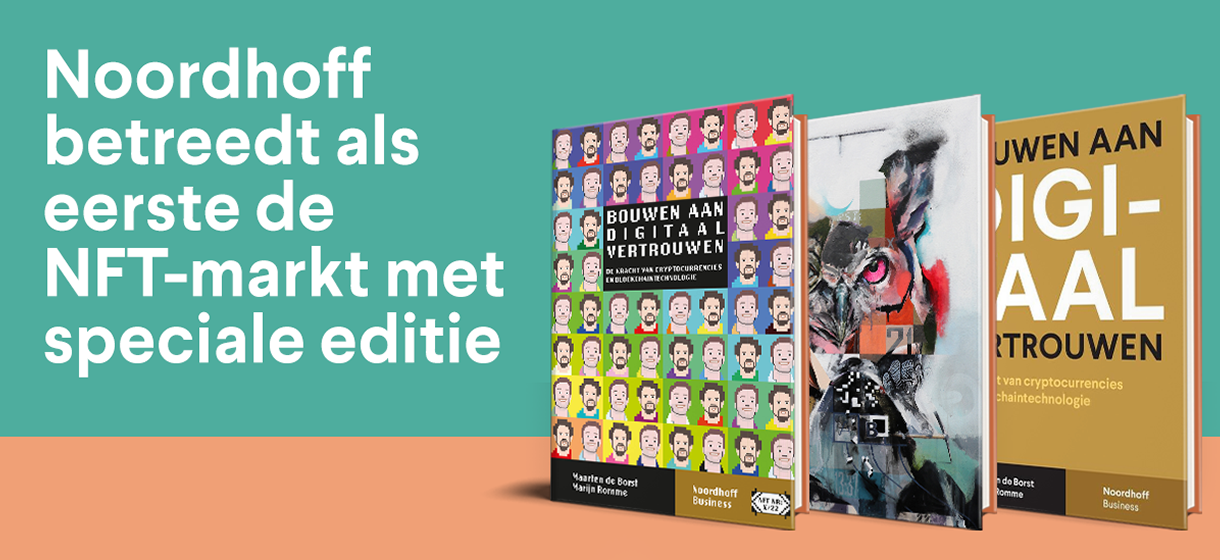 Groningse uitgever Noordhoff brengt als eerste uitgever ter wereld boek uit op hippe ‘NFT Platform’