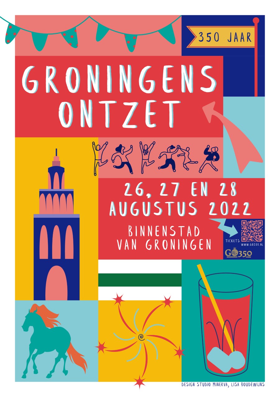 Minerva-studenten ontwerpen posters voor 350 jaar Groningens Ontzet