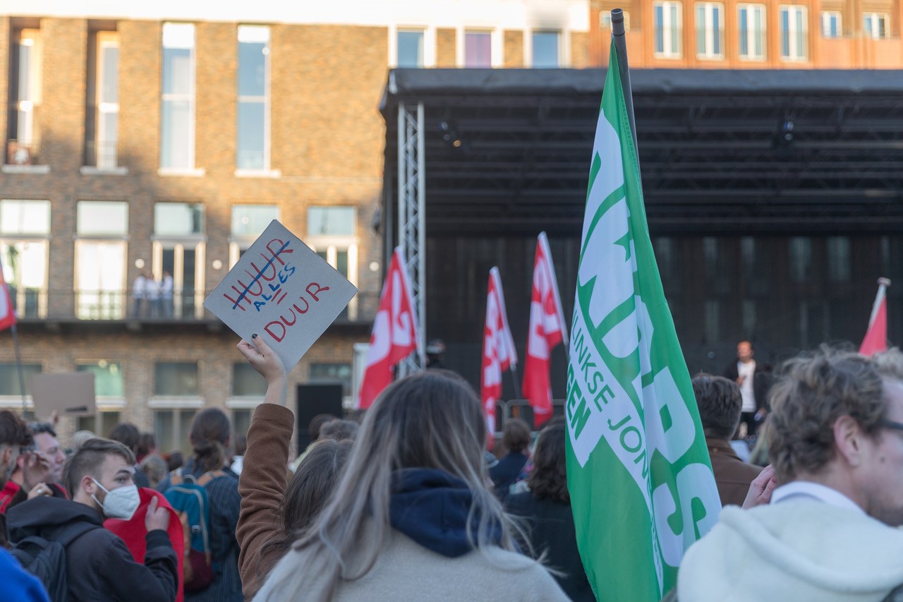 Actie op de Grote Markt: studenten willen ook energietoeslag