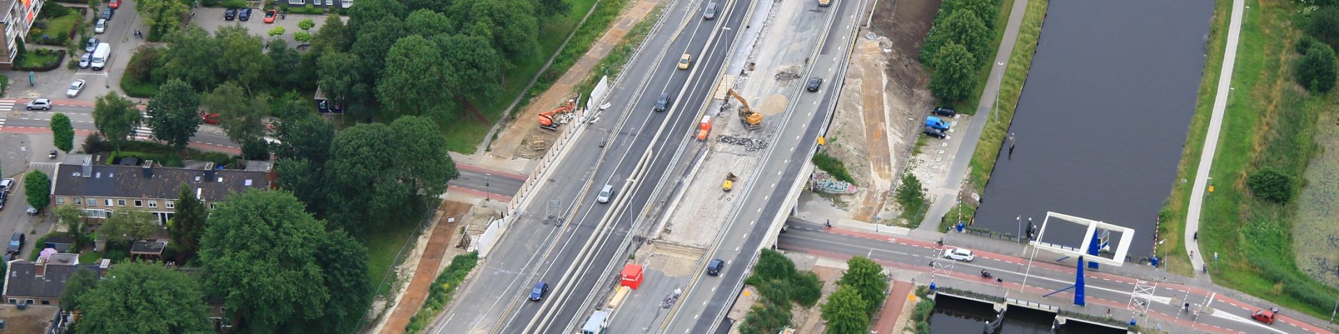 Werkzaamheden aan viaduct Van Iddekingeweg