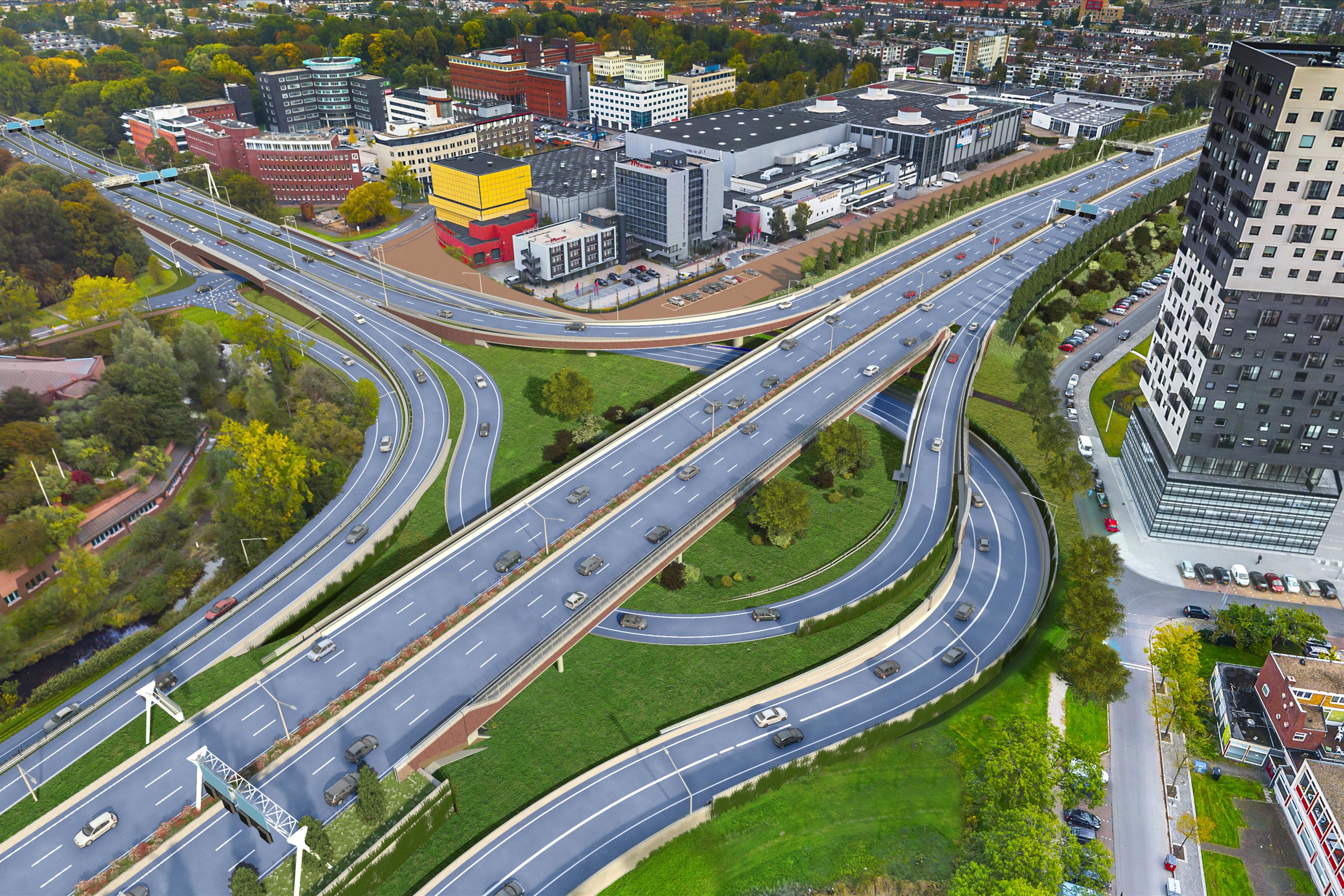 De toekomstige situatie bij het Vrijheidsplein.