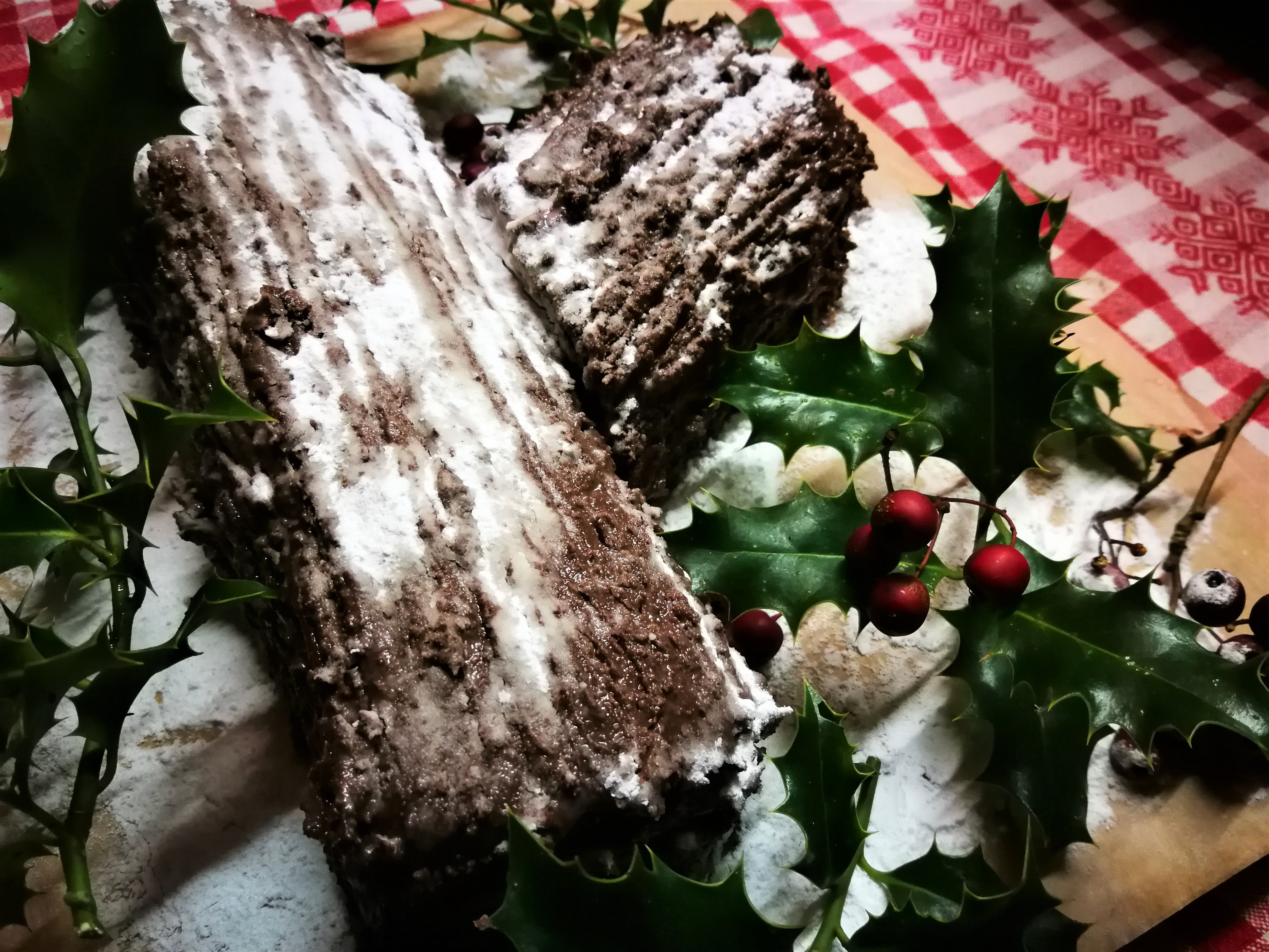 Het kerstblok als gebak: de Yule Log of Bûche de Noël.