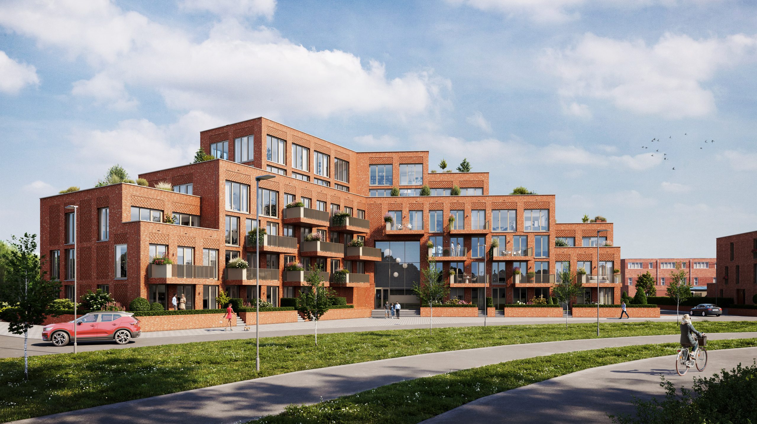 Nieuwe appartementen Meerstad: woongebouw met uitzicht op Woldmeer