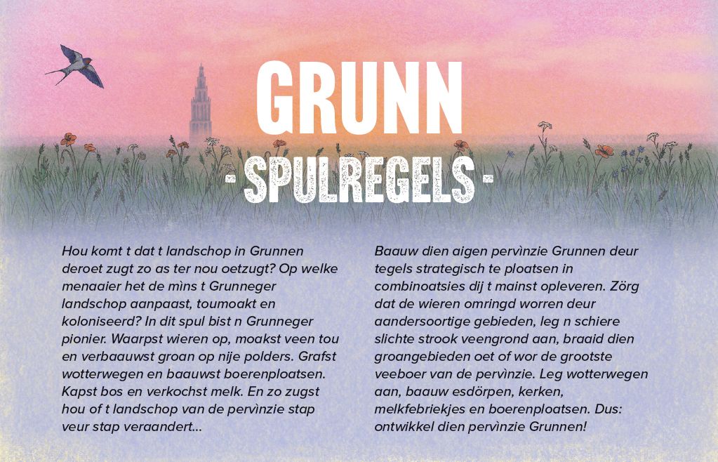 Gronings bordspel GRUNN nu beschikbaar met 'Grunneger spulregels'